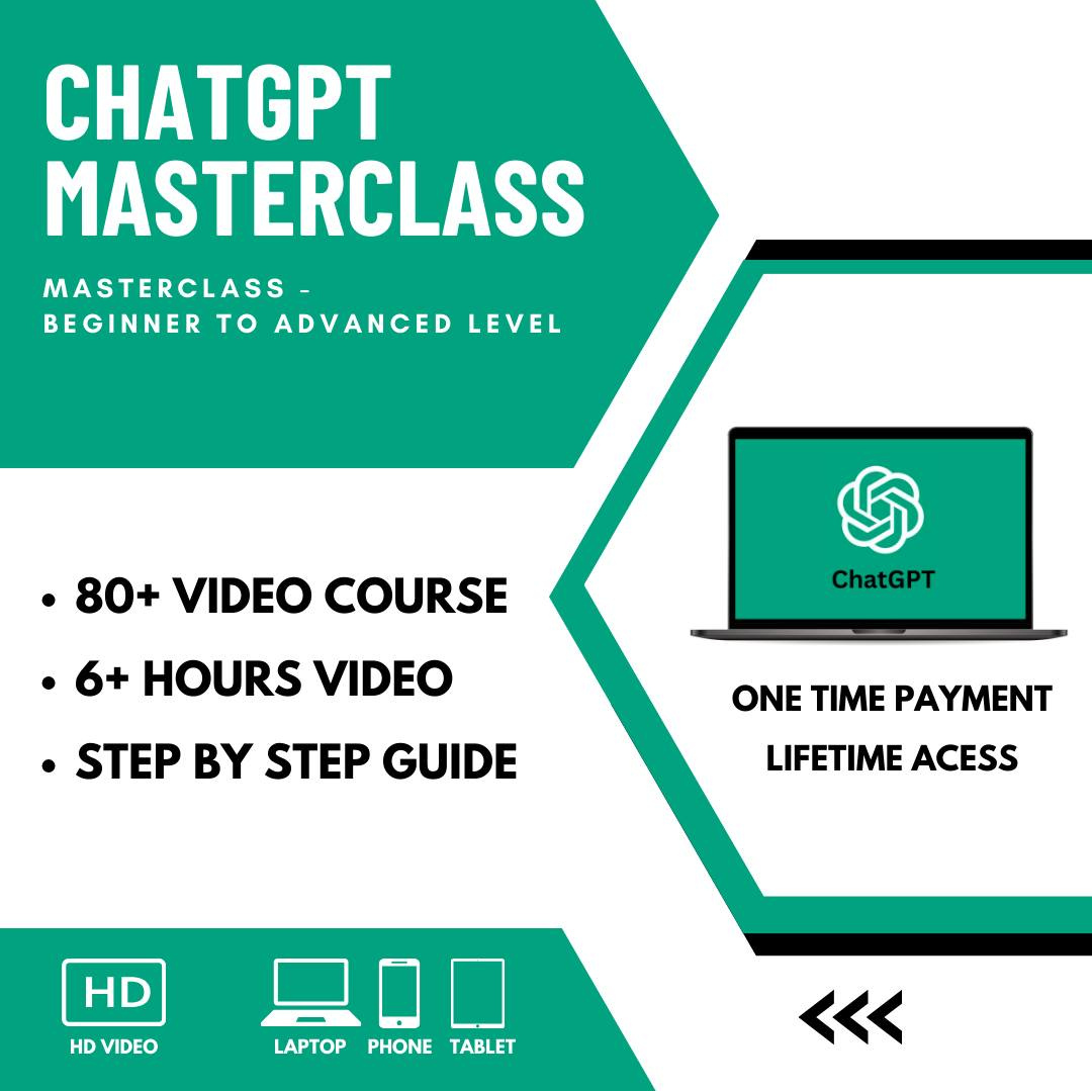 ChatGPT Masterclass Master AI Prompts & Productivity for Just $9!