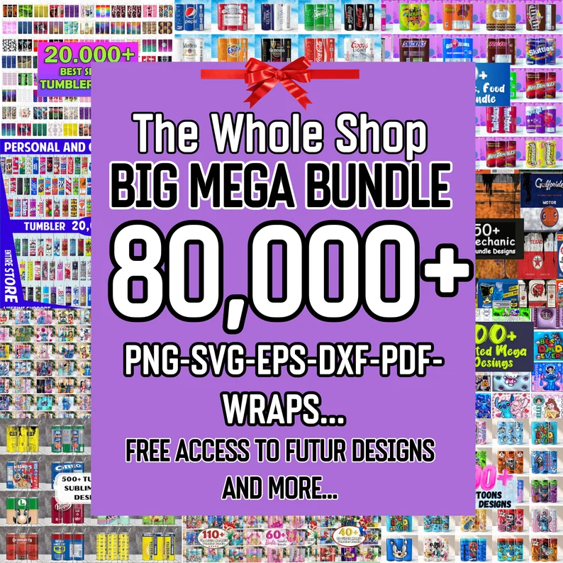 80,000 Mega Bundle Tumbler Wrap Sublimation